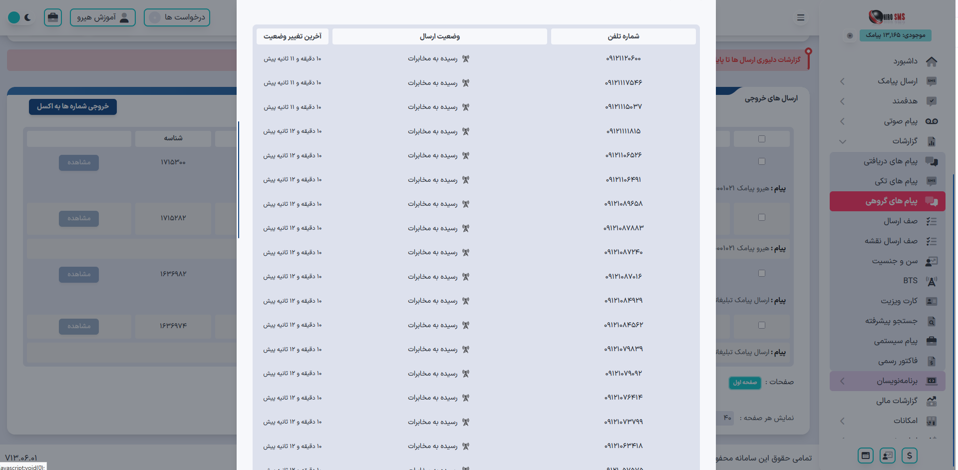 ارسال موفق پیامک به شمارههای بلک لیست