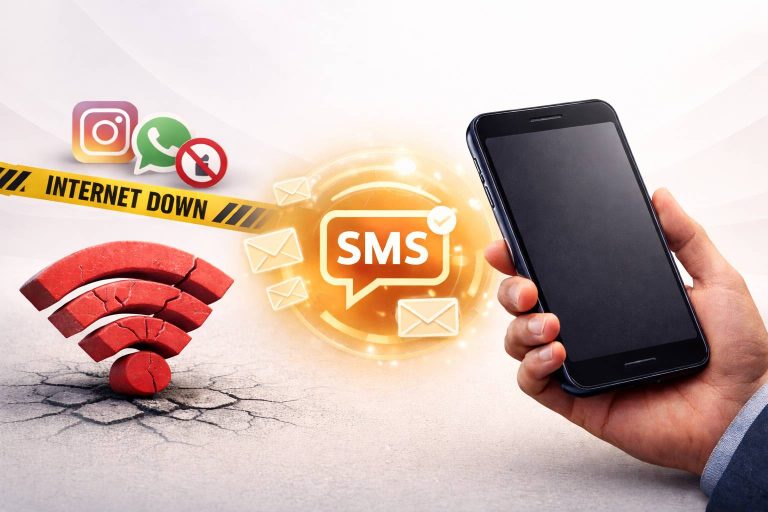 فروش در زمان قطعی اینترنت | راهکار عملی برای کسب و کارها با پیامک